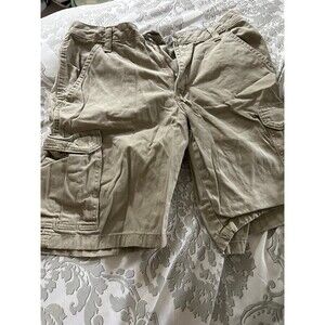 Wrangler Khaki Cargo Cotton Shorts